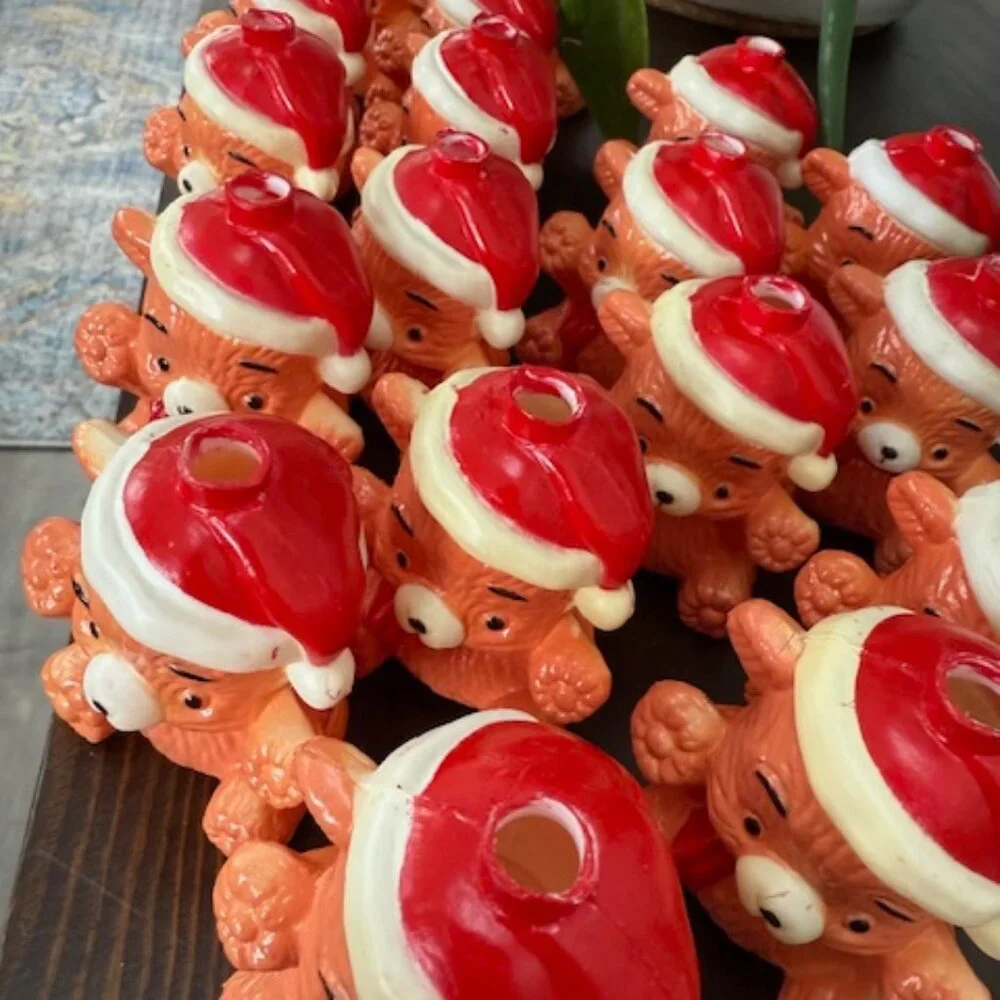 4 for $20: VINTAGE Teddy Bear Blow Mold String Light Covers - Set of 20